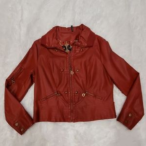 ZENIM Faux Leather Jacket